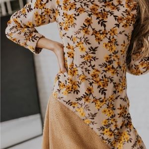 Roolee “Darcy Floral Dress BurlyWood / M”